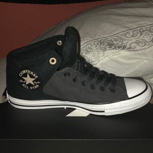 Men’s size 9 Black/Grey high top converse.